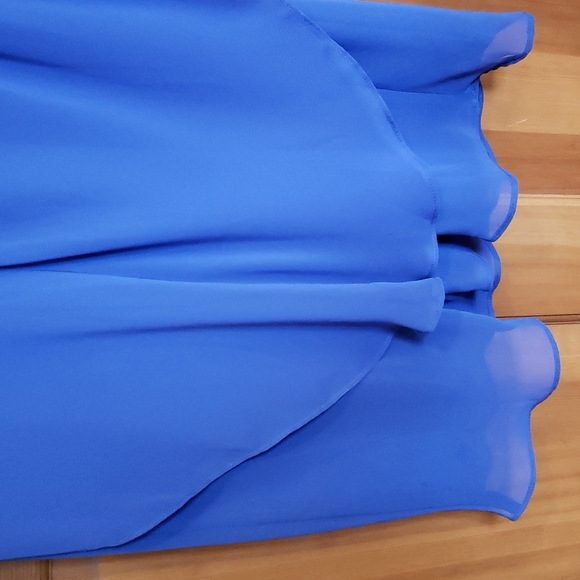 COLDWATER CREEK BLUE CHIFFON COCKTAIL DRESS, Size 6P - Picture 11 of 13